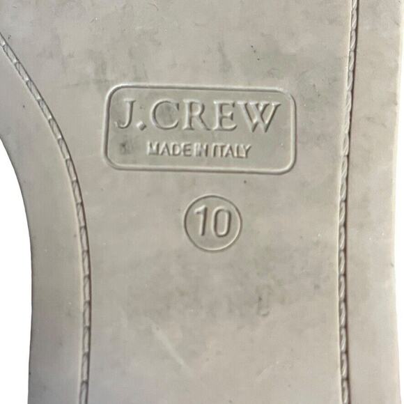 J Crew Gold Metallic Womens Leather Flats Thongs Flip Flops Slides Sandals sz 10 - Picture 14 of 14